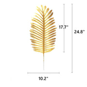 Artificial Golden Palm Leaves 20 Pcs 12 Inch Realistic Tropical Silk Leaf Decorations for Balloon Garland Wedding Birthday Party