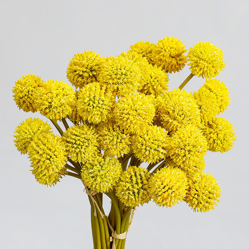 11 Inch Artificial Golden Ball Stems Bouquet, 10 Pcs Bulk Bundle for Autumn Decoration