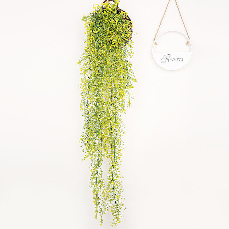 Artificial Golden Ball Willow Hanging Faux Flower Vine, 6 Ft, Bulk Quantity, Silk