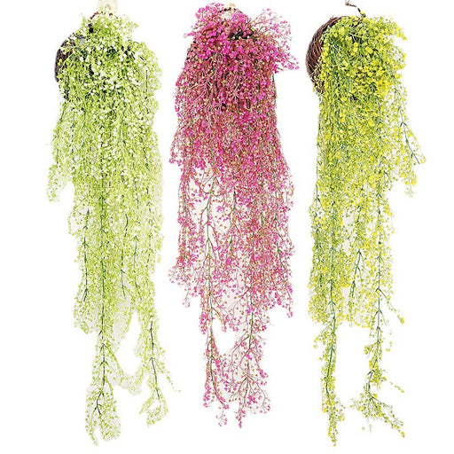 Artificial Golden Ball Willow Hanging Faux Flower Vine, 6 Ft, Bulk Quantity, Silk