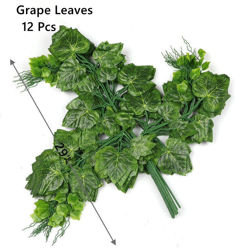 12 Inch 12 Pcs Artificial Golden Greenery Leaves Bulk for Crafts DIY