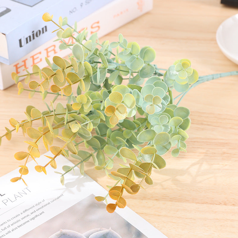 15 Inch Artificial Eucalyptus Bushes Bulk Quantity Silk Green Foliage