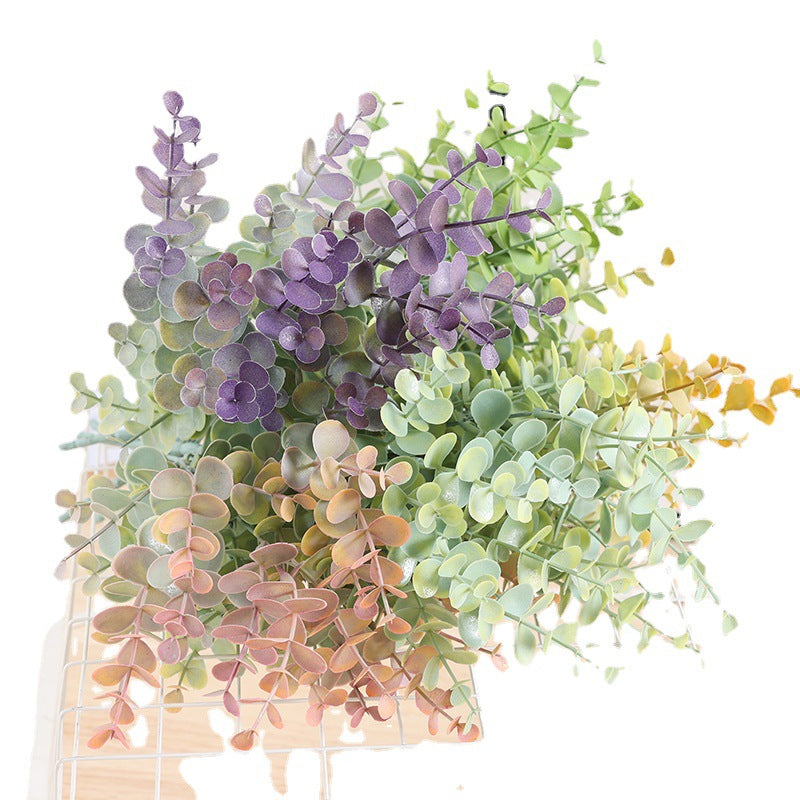 15 Inch Artificial Eucalyptus Bushes Bulk Quantity Silk Green Foliage