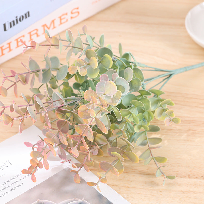 15 Inch Artificial Eucalyptus Bushes Bulk Quantity Silk Green Foliage