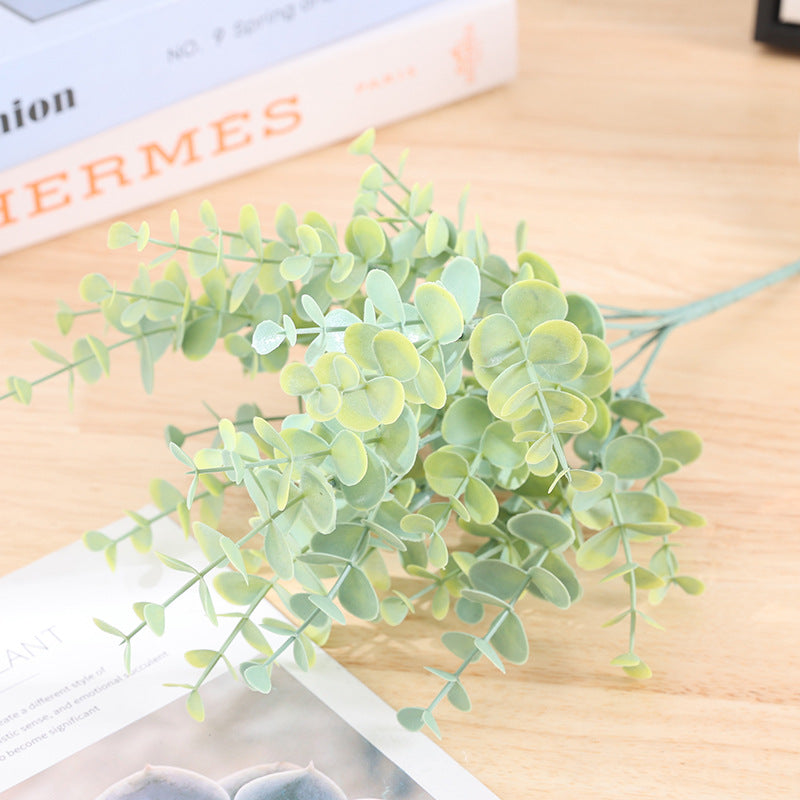 15 Inch Artificial Eucalyptus Bushes Bulk Quantity Silk Green Foliage