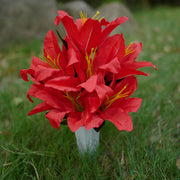 Tiger Lily Artificial Flowers 12 Inch 10 Stems Bulk Cemetery Grave Vase Arrangement