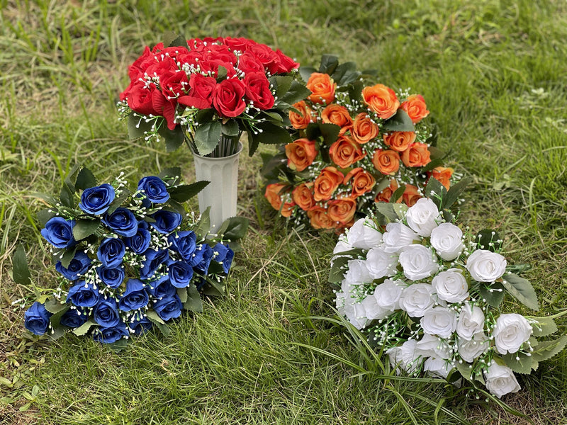 12 Pcs Cemetery Vase Flower Holders Bulk Graveyard Artificial Flower Containers
