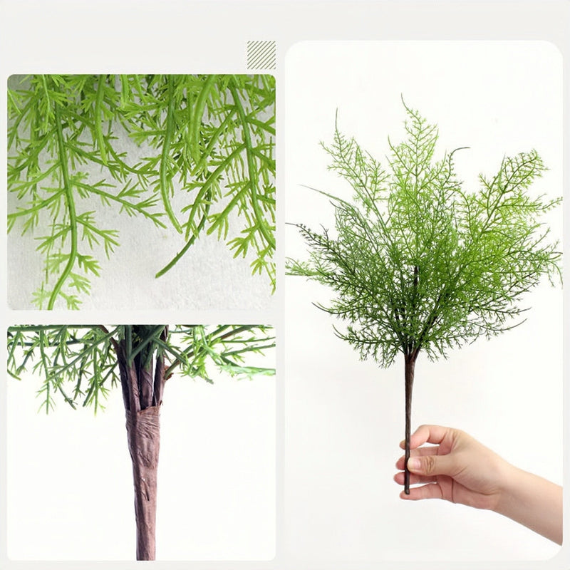 16 Inch Real Touch Asparagus Bush Artificial Greenery Lifelike Indoor Plant