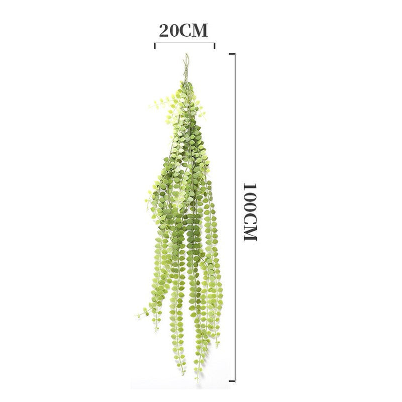 39 Inch Artificial Rattan Round Green Foliage Hanging Vine Bulk Greenery Plant