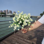 8 Pcs Artificial Weeping Flowers Bulk UV Resistant Outdoor Faux Shrubs