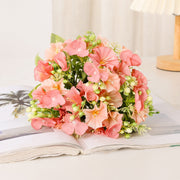 September Birth Flower Morning Glory Artificial Bouquet, 6 Stems, Silk