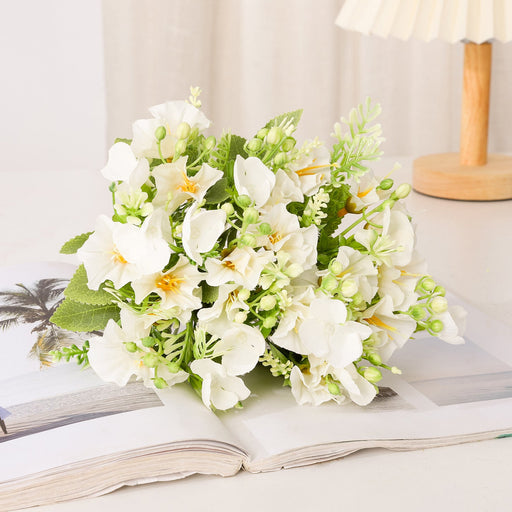 September Birth Flower Morning Glory Artificial Bouquet, 6 Stems, Silk