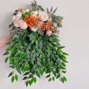 Artificial Greenery Stems 20 Pcs Silk Green Leaves Branches for DIY Wedding Arch Bouquet Vase Filler Table Centerpieces