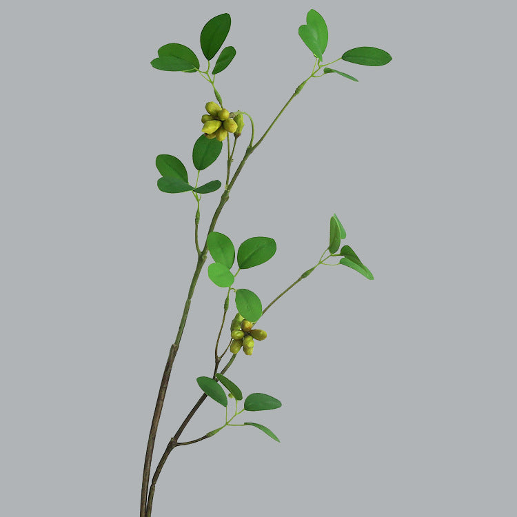 Artificial Greenery Plants with Fruit Stems Branches, Bulk Pack, Realistic Silk Foliage