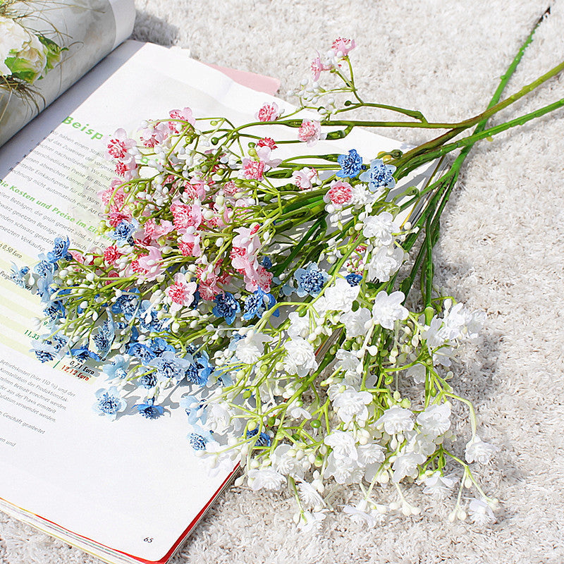 19 Inch Silk Baby's Breath Stems, 10 Pcs Artificial Flower Branch Spray Bouquet for Wedding Arrangement