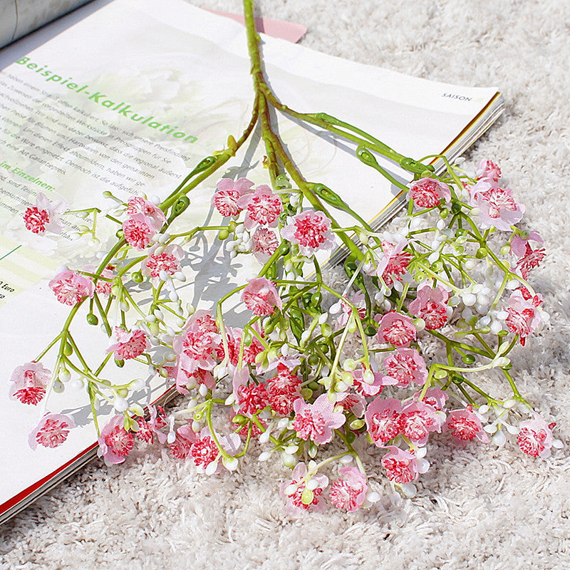19 Inch Silk Baby's Breath Stems, 10 Pcs Artificial Flower Branch Spray Bouquet for Wedding Arrangement