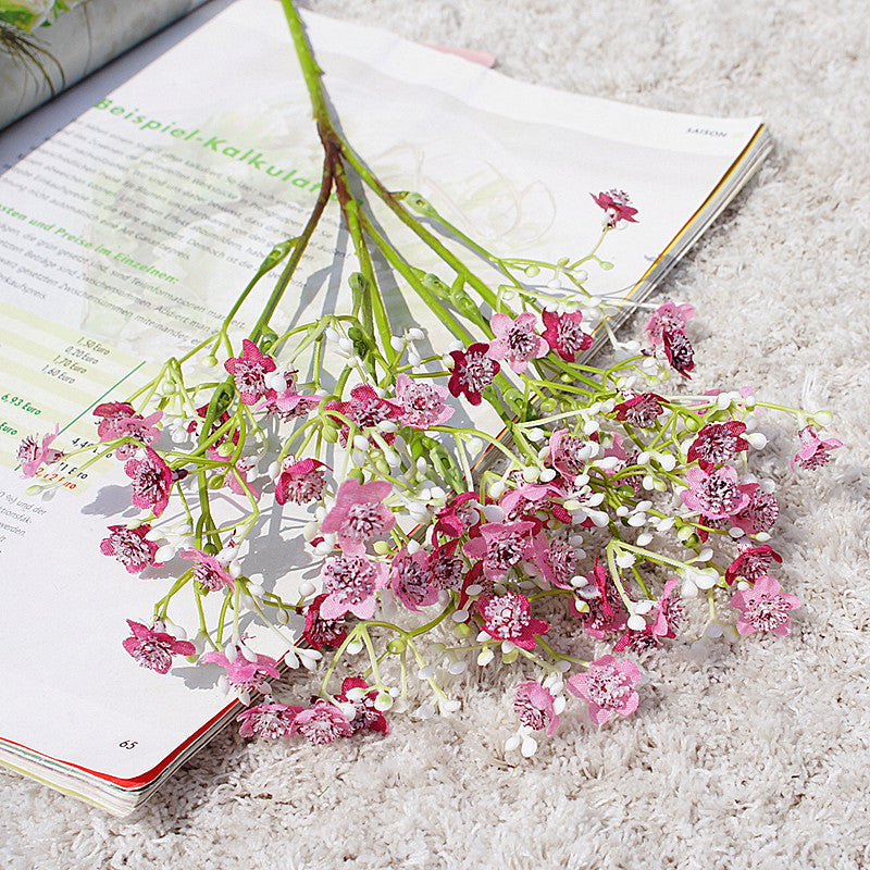 19 Inch Silk Baby's Breath Stems, 10 Pcs Artificial Flower Branch Spray Bouquet for Wedding Arrangement