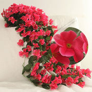 2 Pcs Faux Weeping Begonia Hanging Silk Plants Garland for Outdoors