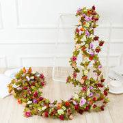 8 Ft Artificial Peony Vine Garland, Hanging Flowers for Home and Wedding Decor, Bulk Quantity