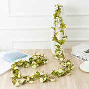8 Ft Artificial Peony Vine Garland, Hanging Flowers for Home and Wedding Decor, Bulk Quantity