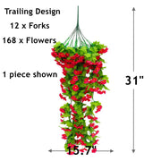 2 Pcs Artificial Trailing Daisy Hanging Flowers UV Resistant for Outdoors