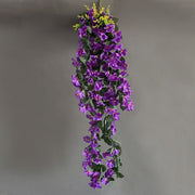2 Pcs 33 Inch Hanging Morning Glory Flower Vines Silk Artificial Garland Bouquet