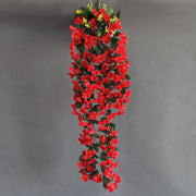 2 Pcs 33 Inch Hanging Morning Glory Flower Vines Silk Artificial Garland Bouquet