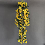 2 Pcs 33 Inch Hanging Morning Glory Flower Vines Silk Artificial Garland Bouquet
