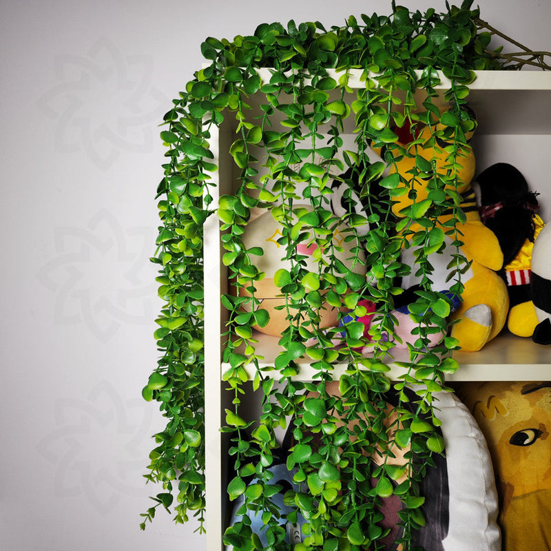 47 Inch Artificial Hanging Vines Garland 10 Pcs Green Boxwood UV Resistant