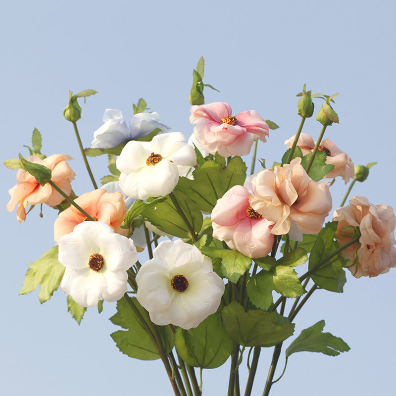 25 Inch Artificial Hibiscus Flower Stems 10 Pcs Silk Faux Floral Bulk