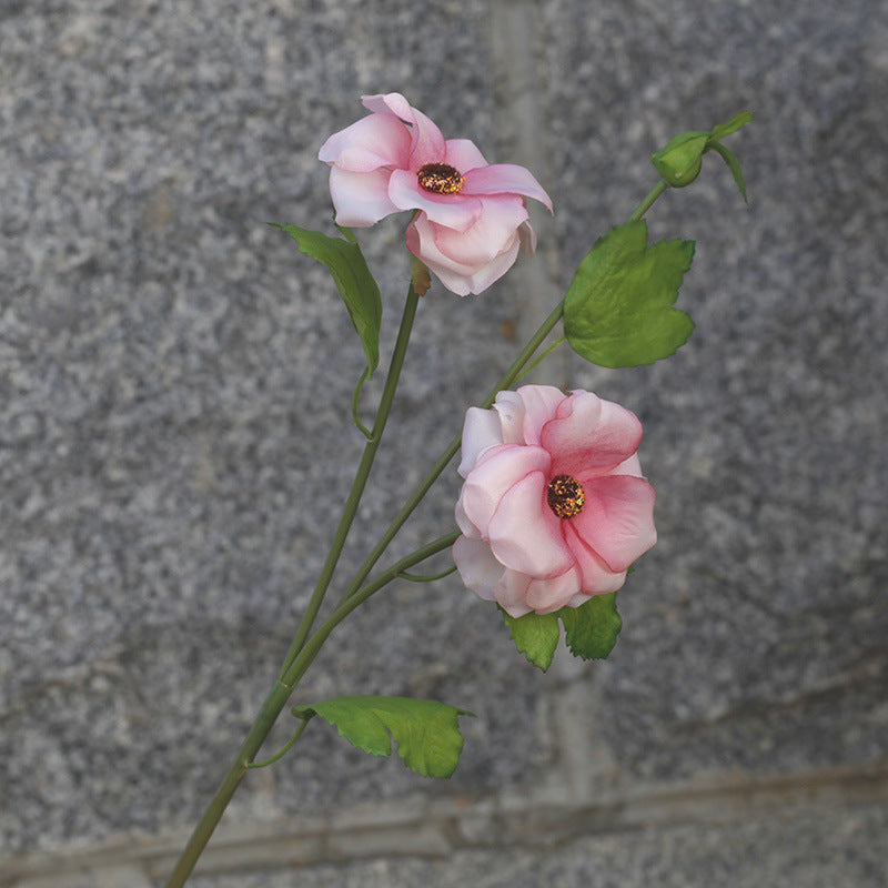 25 Inch Artificial Hibiscus Flower Stems 10 Pcs Silk Faux Floral Bulk
