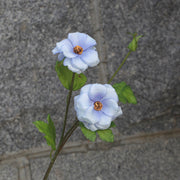 25 Inch Artificial Hibiscus Flower Stems 10 Pcs Silk Faux Floral Bulk