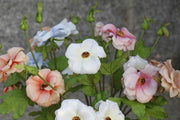 25 Inch Artificial Hibiscus Flower Stems 10 Pcs Silk Faux Floral Bulk