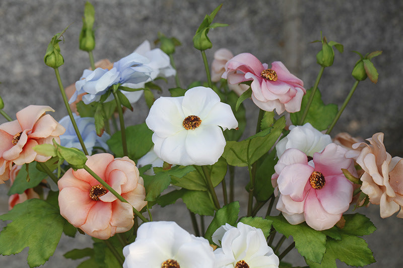 25 Inch Artificial Hibiscus Flower Stems 10 Pcs Silk Faux Floral Bulk