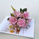 Artificial Hibiscus Flowers 6 Stems 11.8 Inch Realistic Silk Faux Floral for Home Decor Wedding