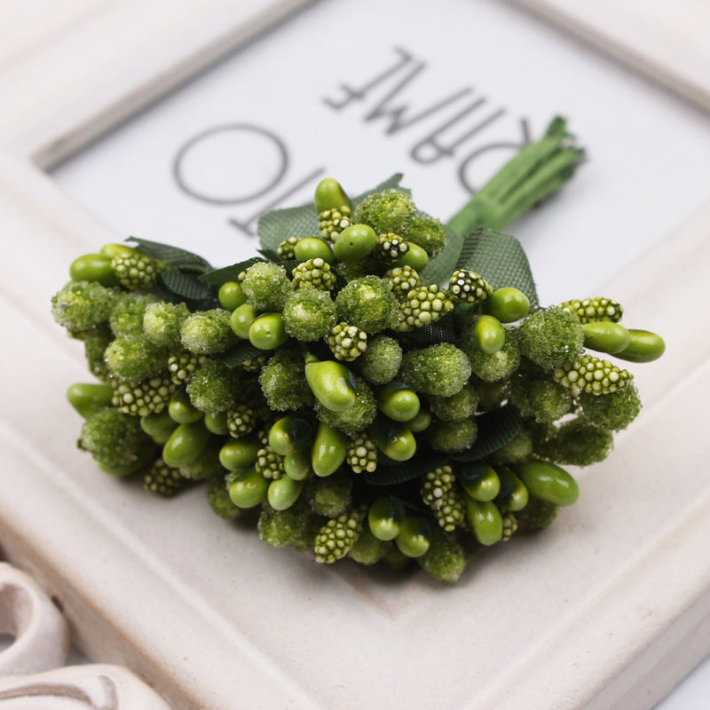 12 Inch Artificial Holly Berries on Wire, 12 Pcs Bulk for Crafts, Christmas Tree, Wreath DIY