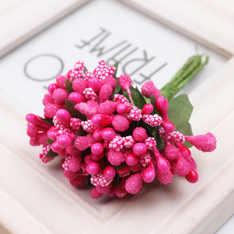 12 Inch Artificial Holly Berries on Wire, 12 Pcs Bulk for Crafts, Christmas Tree, Wreath DIY