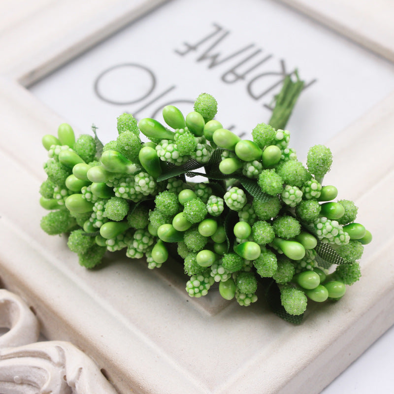 12 Inch Artificial Holly Berries on Wire, 12 Pcs Bulk for Crafts, Christmas Tree, Wreath DIY
