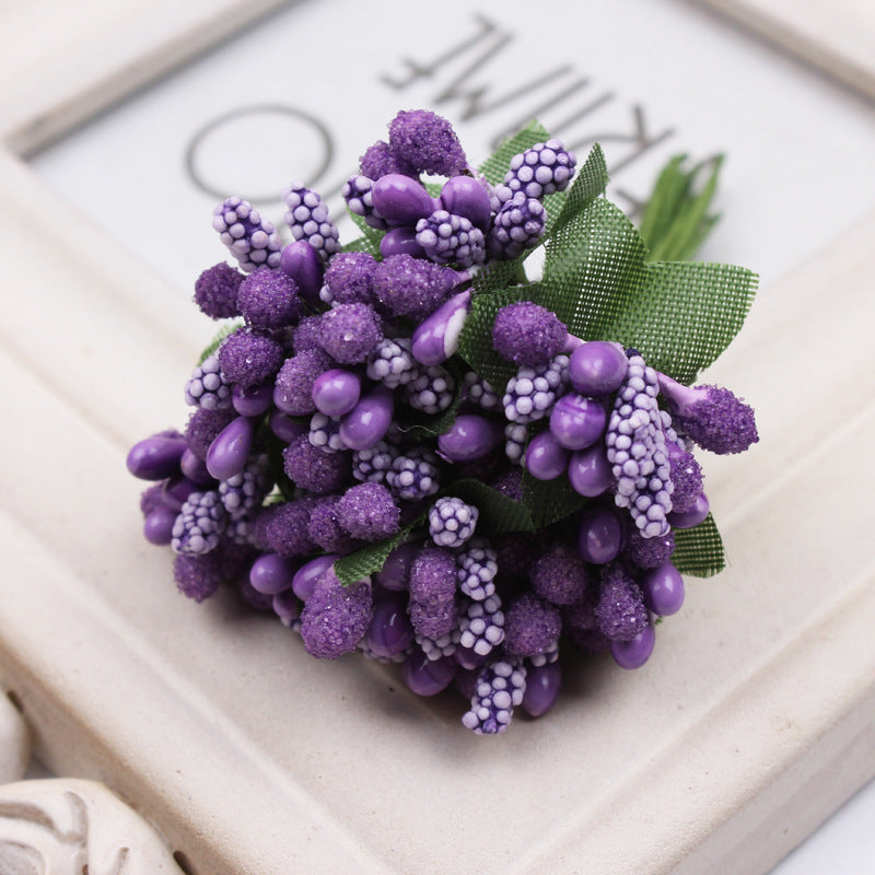 12 Inch Artificial Holly Berries on Wire, 12 Pcs Bulk for Crafts, Christmas Tree, Wreath DIY