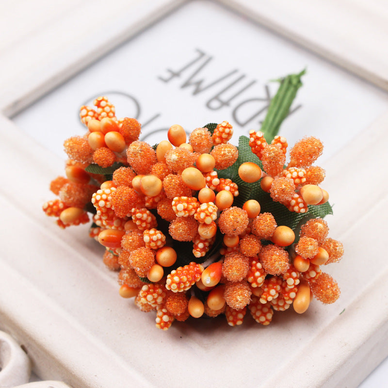12 Inch Artificial Holly Berries on Wire, 12 Pcs Bulk for Crafts, Christmas Tree, Wreath DIY