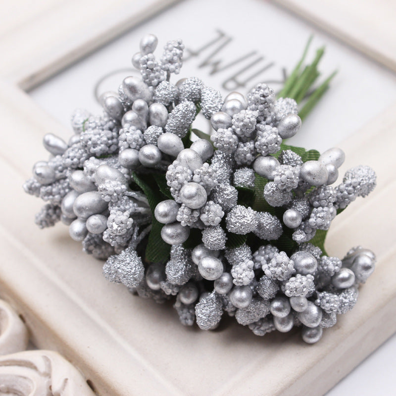 12 Inch Artificial Holly Berries on Wire, 12 Pcs Bulk for Crafts, Christmas Tree, Wreath DIY