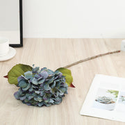 Artificial Hydrangea Stem 24 Inch Retro Burnt Edge Silk Flower