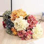 Artificial Hydrangea Stem 24 Inch Retro Burnt Edge Silk Flower
