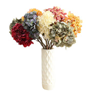 Artificial Hydrangea Stem 24 Inch Retro Burnt Edge Silk Flower