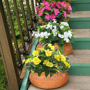 10 Pcs Artificial Impatiens Bushes UV Resistant Outdoor Silk Flowers