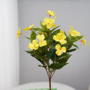 10 Pcs Artificial Impatiens Bushes UV Resistant Outdoor Silk Flowers