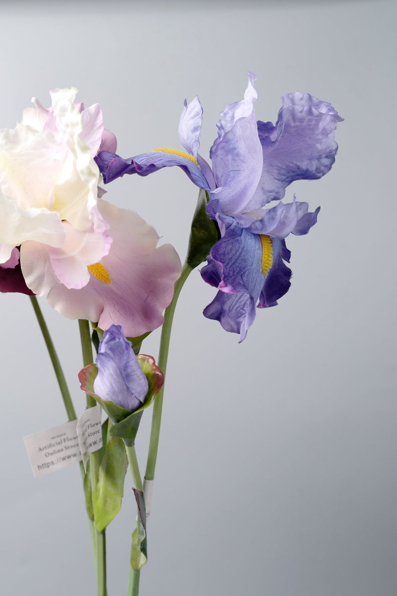 29 Inch Artificial Silk Iris Stem 10 Pcs Bulk Wholesale