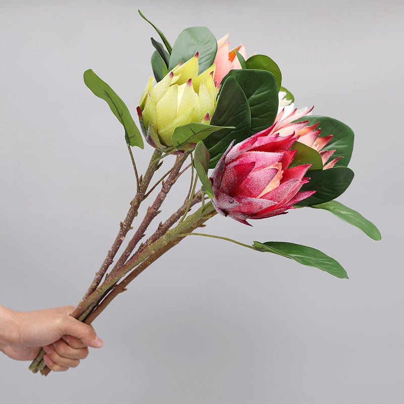 21 Inch Faux Protea Stems 10 Pcs Artificial Silk Flowers Bulk Arrangement