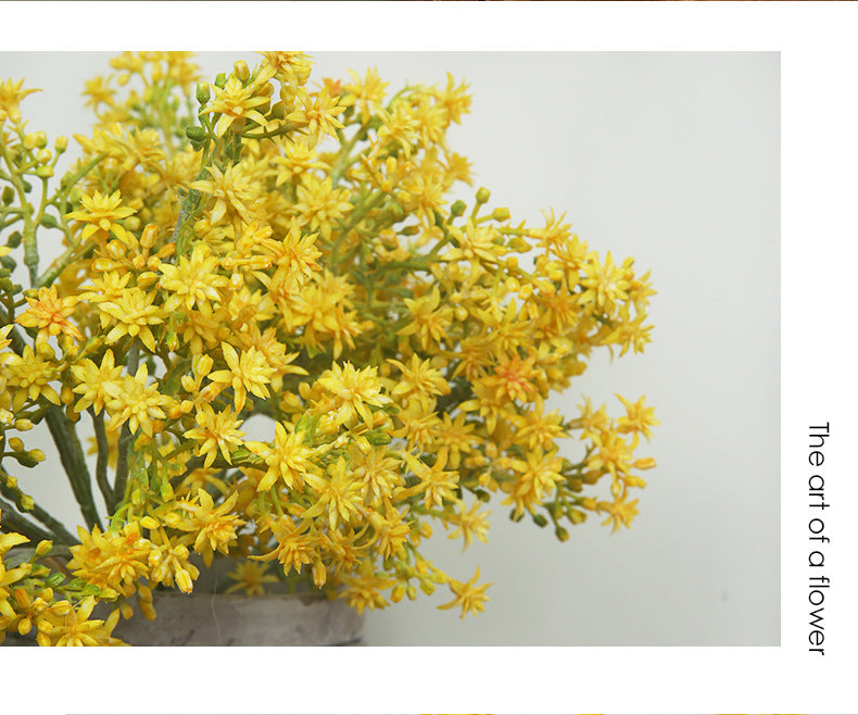 14 Inch Kukui Flower Bundle Bouquet, 10 Pcs Artificial Aleurites Moluccanus Flowers