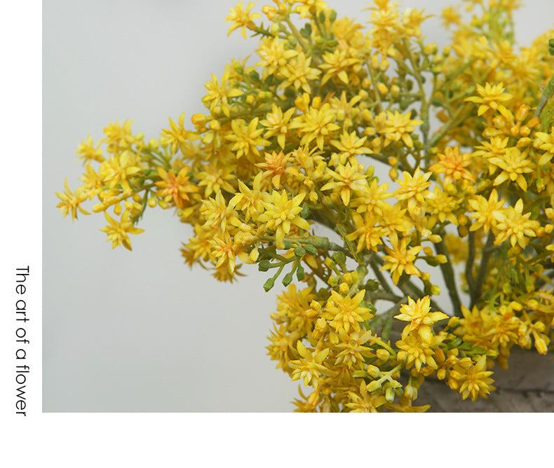 14 Inch Kukui Flower Bundle Bouquet, 10 Pcs Artificial Aleurites Moluccanus Flowers